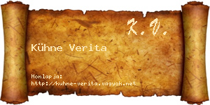Kühne Verita névjegykártya